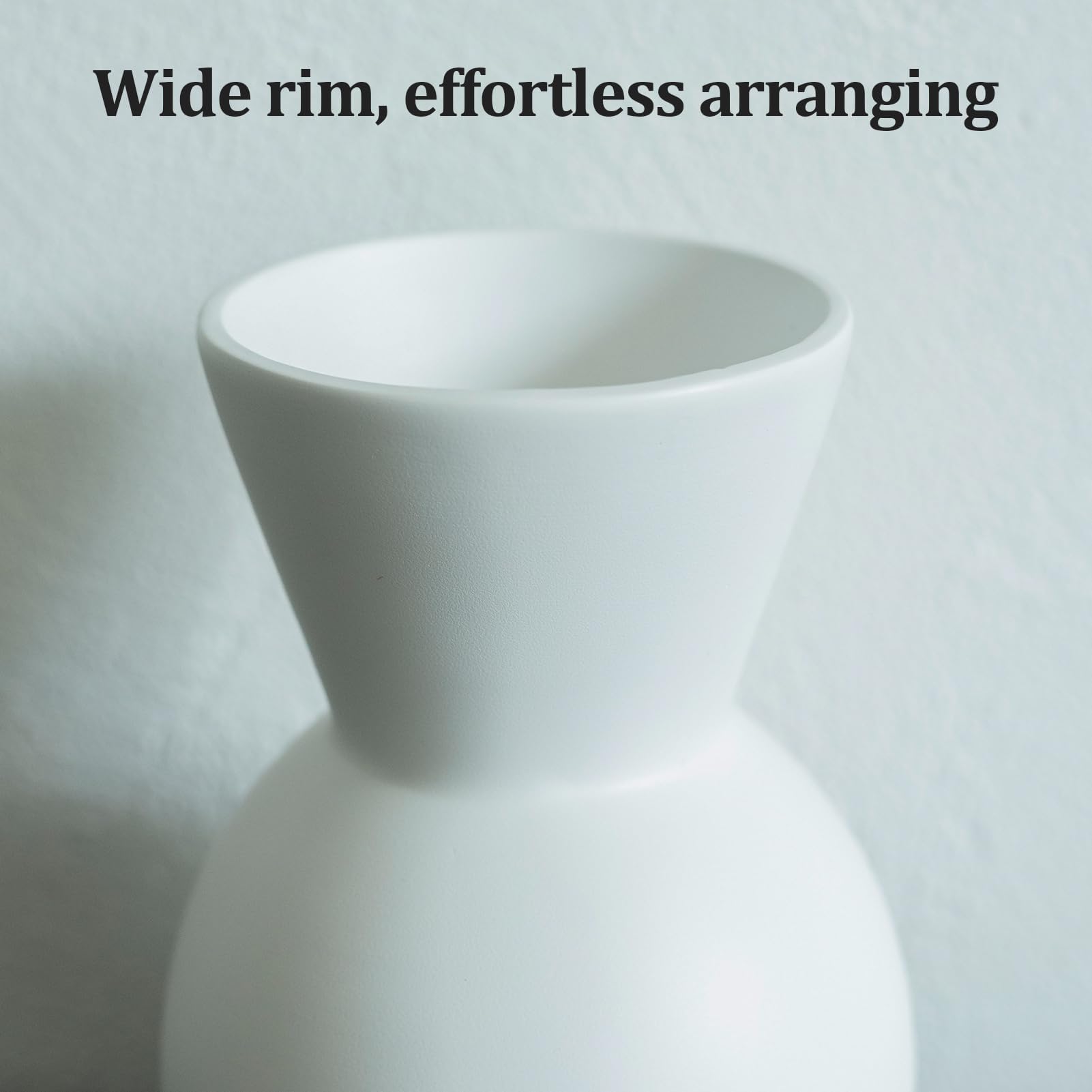 TBOHCRAFED Ceramic Flower Vase Set of 3, Fake Flowers in Vase for Centerpieces with 8 Artificial Autumn Chrysanthemums Artificial Decorative Swags